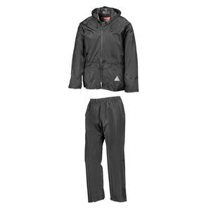 Result Mens Waterproof Jacket and Trousers Set / Black